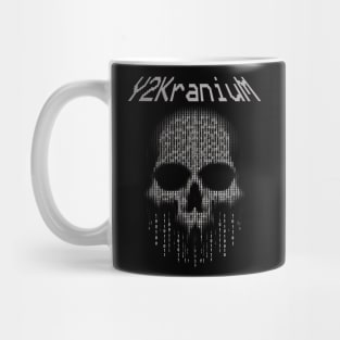 Binary Code Stream Skull: Y2K Bug Mug